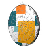 Cible De Fléchettes Coloré, moderne, jouant carré motif géométrique (Devant droit)