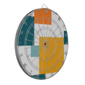 Cible De Fléchettes Coloré, moderne, jouant carré motif géométrique (Devant gauche)