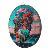 Cible De Fléchettes Colored skull (Devant droit)
