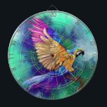 Cible de flechettes colorée de perroquets<br><div class="desc">Tableaux de bord avec magnifique perroquet coloré - Design de peinture MIGNED</div>