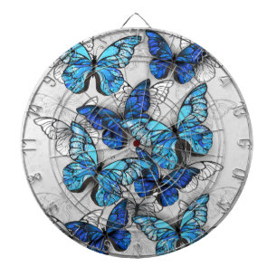 Cible De Fléchettes Composition des White and Blue Butterflies