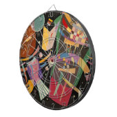 Cible De Fléchettes Composition Kandinsky 10 Peinture Abstraite (Devant droit)