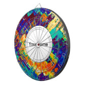 Cible De Fléchettes Conception abstraite de texture rétro (Devant droit)