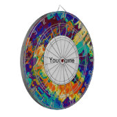 Cible De Fléchettes Conception abstraite de texture rétro (Devant gauche)