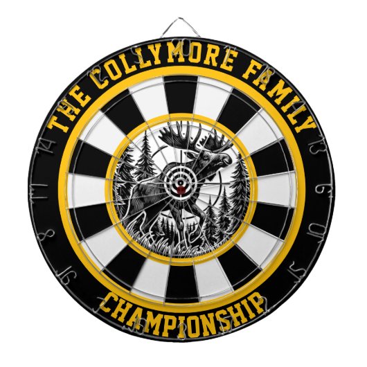 Cible De Fléchettes Conception circulaire de bulle d'orignal (Devant)