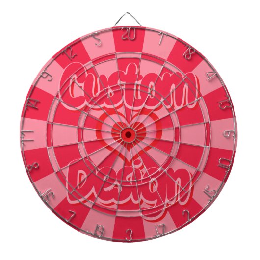 Cible De Fléchettes Conception de cœur rose et rouge rubis avec texte (Devant)