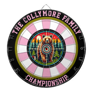 Cible De Fléchettes Conception de Crosshairs de forêt d'ours grizzli