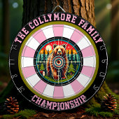 Cible De Fléchettes Conception de Crosshairs de forêt d'ours grizzli