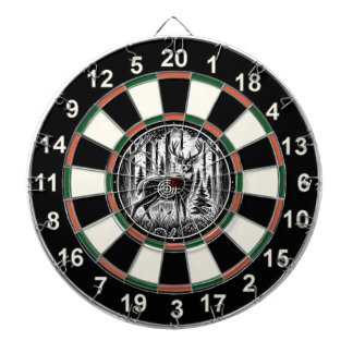 Cible De Fléchettes Conception de la forêt de cerfs