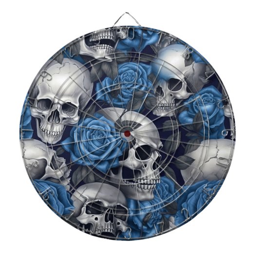 Cible De Fléchettes Conception de la série A Skull and Roses 12 (Devant)