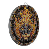 Cible De Fléchettes Conception de Mandala de chat de feu mystique (Devant gauche)