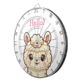 Cible De Fléchettes Conception d'illustration de lama mignon (Devant droit)