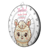 Cible De Fléchettes Conception d'illustration de lama mignon (Devant droit)
