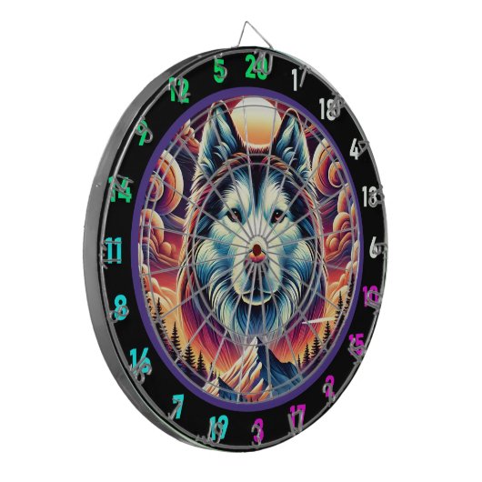 Cible De Fléchettes Conception murale de Husky Vista (Devant gauche)