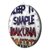 Cible De Fléchettes Conserver Simple Hakuna Matata Art Print (Devant droit)