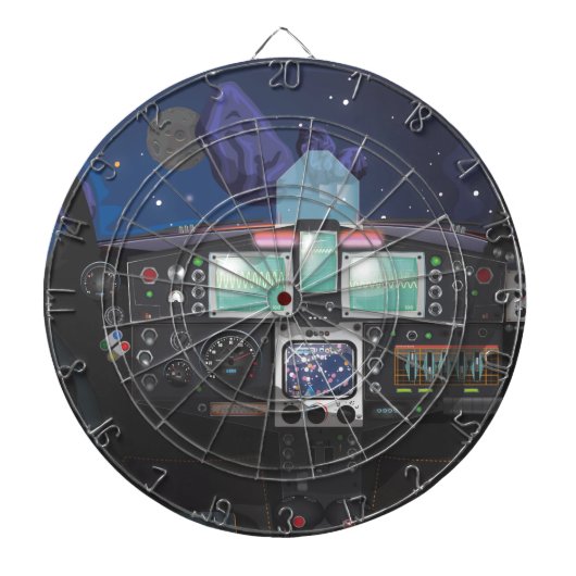 Cible De Fléchettes Console de vaisseau spatial (Devant)