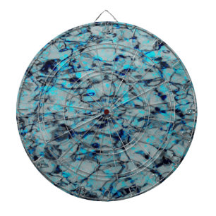 Cible De Fléchettes Cool, art numérique moderne d'aquarelle bleue