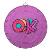 Cible De Fléchettes Cool élégant coloré "OK" Bold Purple Sports Amusan (Devant)