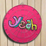 Cible De Fléchettes Cool élégant Coloré "Ouais" Bold Pink Sports Fun<br><div class="desc">Mettez à niveau votre salle de jeux avec notre Cible de flechettes de sport design Cool "Ouais" Bold Pink. Doté de couleurs roses vives et d'un design "Ouais" audacieux,  ce tableau de fléchettes ajoute du cachet et du style à votre espace de jeu.</div>