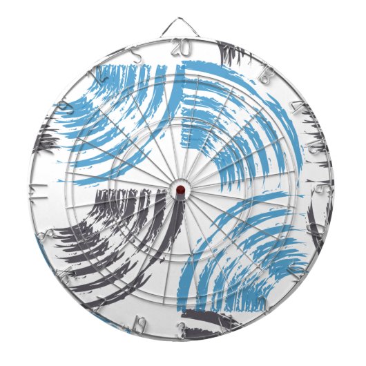 Cible De Fléchettes Cool, moderne, bleu abstrait tendance (Devant)