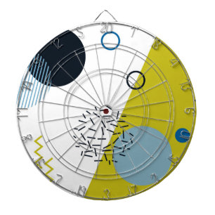 Cible De Fléchettes Cool, tendance, moderne, vert Memphis