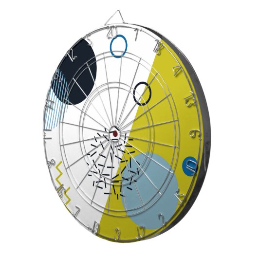 Cible De Fléchettes Cool, tendance, moderne, vert Memphis (Devant droit)