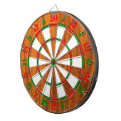 Cible De Fléchettes Copie classique de placage de teck pour un jeu des (Devant droit)