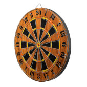 Cible De Fléchettes Copie ensoleillée de placage de teck pour un jeu (Devant droit)