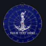 Cible De Fléchettes Corde d'Ancre Nautique vintage Votre texte ici<br><div class="desc">Vintage nautique Ancre corde Nom du bateau Conception pour les amateurs de bateau.</div>