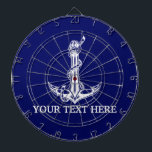 Cible De Fléchettes Corde d'Ancre Nautique vintage Votre texte ici<br><div class="desc">Vintage nautique Ancre corde Nom du bateau Conception pour les amateurs de bateau.</div>
