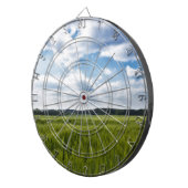 Cible De Fléchettes Corneilles vertes et ciels bleus (Devant droit)