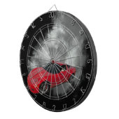 Cible De Fléchettes Corvette rouge avec fumée grise arrière - plan amo (Devant droit)