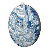 Cible De Fléchettes côte plage nautique vagues aquarelle bleu tourbill (Devant droit)