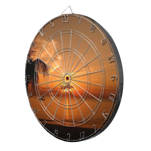 Cible De Fléchettes coucher de soleil (Devant droit)