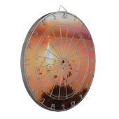 Cible De Fléchettes Coucher de soleil rose et de lac de pêche (Devant gauche)