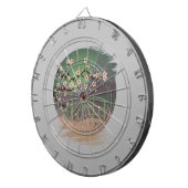 Cible De Fléchettes Coucher du soleil sur la fleur (Devant droit)