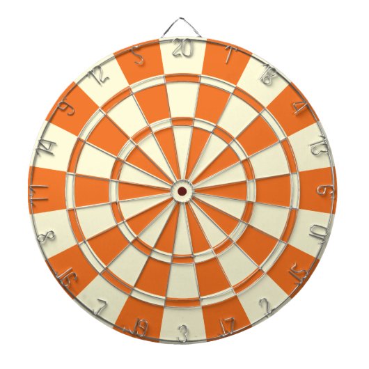 Cible De Fléchettes Couleur beige orange et crème (Devant)