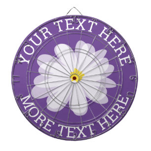 Cible De Fléchettes Couleur personnalisée blanc daidy fleur darne