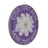 Cible De Fléchettes Couleur personnalisée blanc daidy fleur darne (Devant gauche)