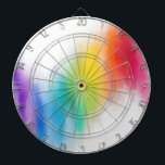 Cible De Fléchettes Couleurs Arc-en-ciel Abstraites et colorées<br><div class="desc">Couleurs Arc-en-ciel Abstrait couleur moderne rose bleu violet vert foncé Modèle tendance.</div>