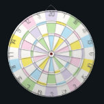 Cible De Fléchettes Couleurs Blanches Et Pastel<br><div class="desc">Jeu De Cible de flechettes De Couleur Blanc Et Pastel Incluant 6 Fosses En Laiton</div>