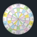Cible De Fléchettes Couleurs Blanches Et Pastel<br><div class="desc">Jeu De Cible de flechettes De Couleur Blanc Et Pastel Incluant 6 Fosses En Laiton</div>