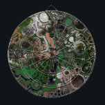 Cible De Fléchettes Couleurs Brown, vert, noir et blanc<br><div class="desc">Digital pour la peinture,  la nature couleurs l'art fluide en brun,  blanc,  vert et noir.</div>