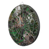 Cible De Fléchettes Couleurs Brown, vert, noir et blanc (Devant droit)