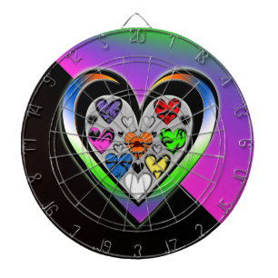 Cible De Fléchettes Couleurs d'amour