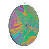 Cible De Fléchettes COULEURS FLUO - Art Fractal - (Devant gauche)