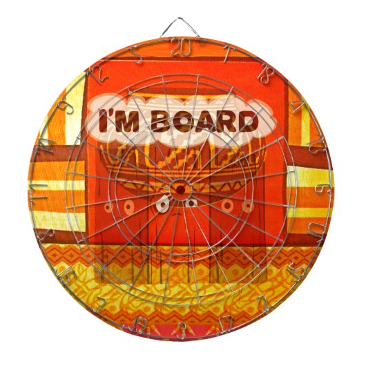 Cible De Fléchettes Couleurs traditionnelles d'Afrique rouge dorée Imp (Devant)