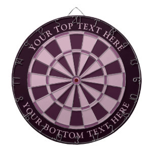 Cible De Fléchettes Couleurs violettes Tableau de bord avec texte pers