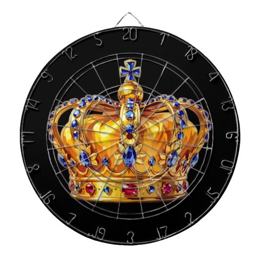 Cible De Fléchettes Couronne royale en or (Devant)