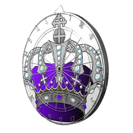 Cible De Fléchettes Couronne royale pourpre (Devant droit)